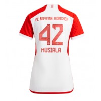Billiga Bayern Munich Jamal Musiala #42 Hemma fotbollskläder Dam 2023-24 Kortärmad